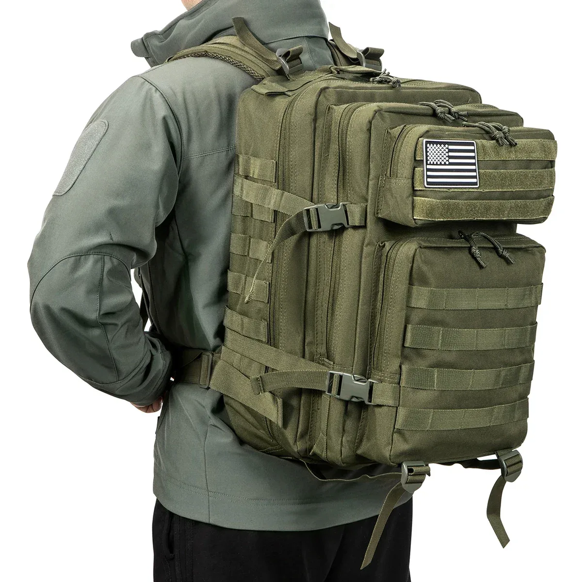 45l sac à dos tactique grande capacité sac à dos extérieur 3 jours fitness sac de randonnée randonnée camping équipement sacs à dos