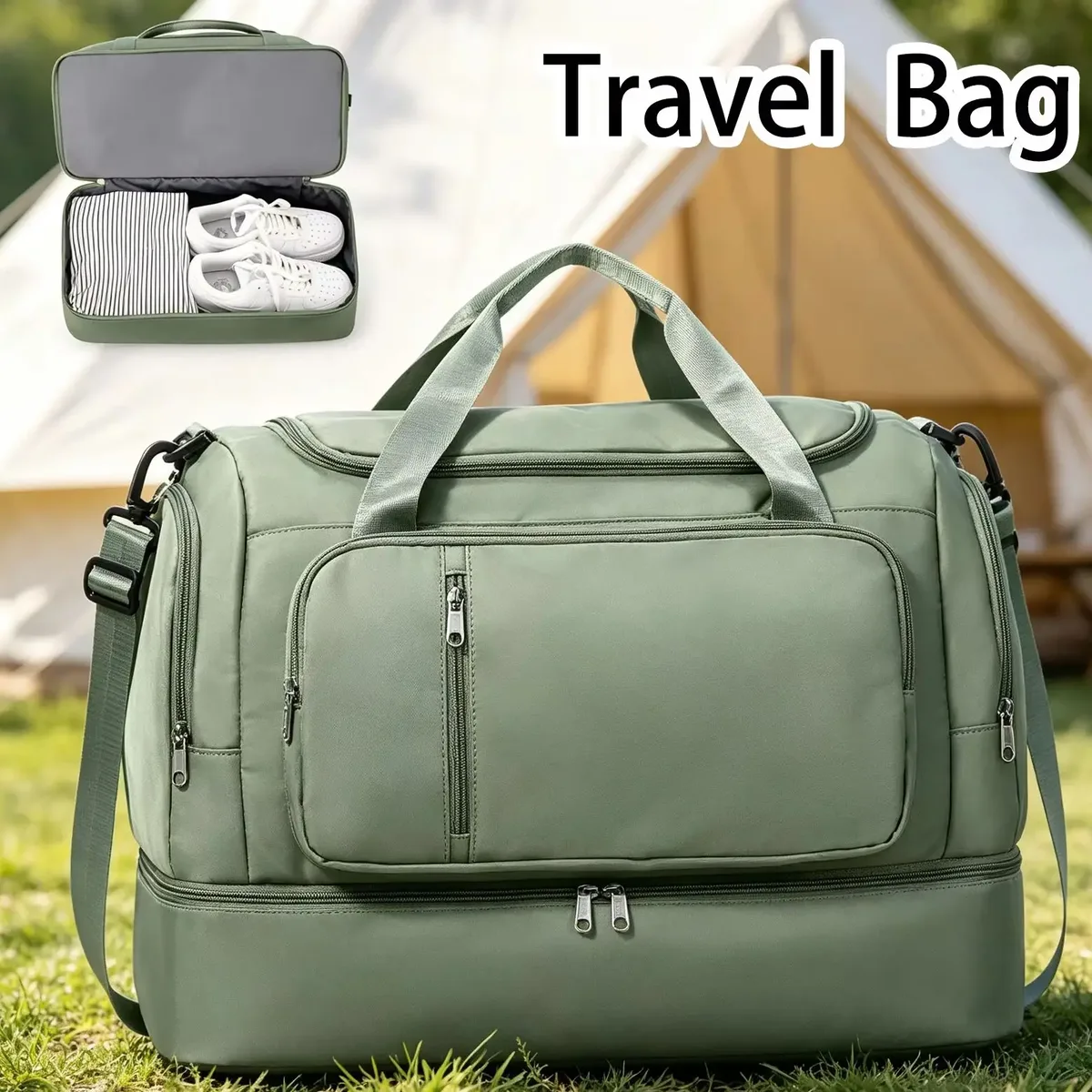sac de voyage pour hommes et femmes, sac de voyage de grande capacité, sac de week-end extensible, sac à main pour bagages à main, sac de nuit, sac de rangement ﻿ ﻿