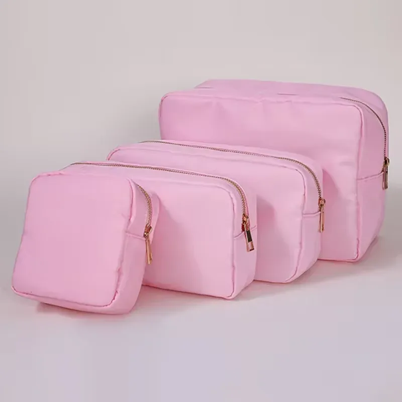 trousse cosmétique violette personnalisée, sac en nylon de maquillage, poudres personnalisées, patch chenille, grand étui de voyage, trousse de toilette, cadeau de mariée, taille xl