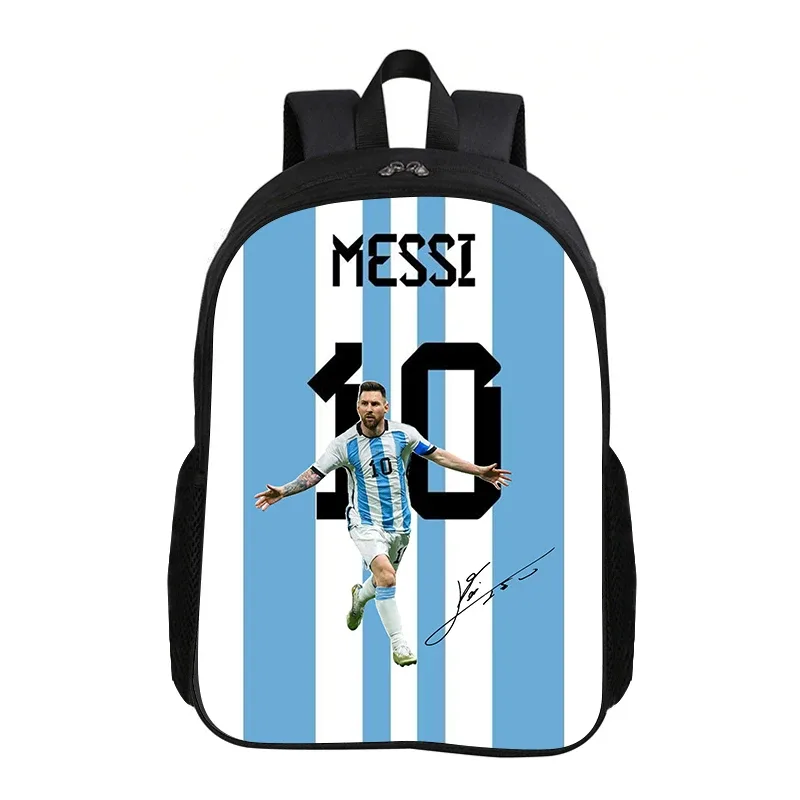 sac à dos m-messi pour l'école et les voyages, sac à dos de sport pour enfant, sac à dos de football pour enfant, sac à dos de star du football, cadeau