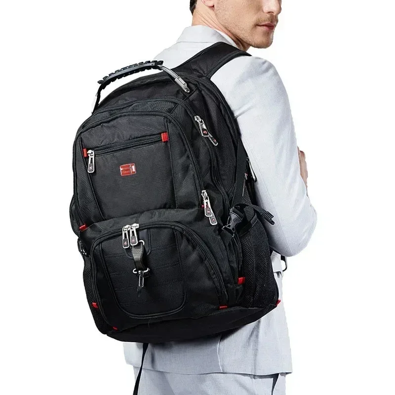 sacs multifonctionnels suisses durables, sac à dos pour ordinateur portable de 17 pouces, sac de voyage, sac à livres pour l'université, port de charge usb, résistant à l'eau