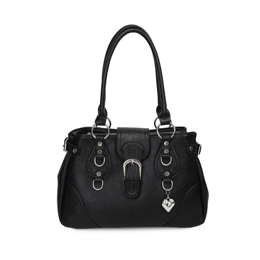 sac à bandoulière rétro style moto grande capacité en cuir pu pour femme, esthétique y2k, pour usage quotidien