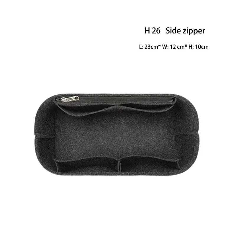 sac à main en feutre pour femmes, organisateur de cosmétiques, adapté pour h lindy mini 26 30 34, pochette intérieure à fermeture éclair, design de luxe