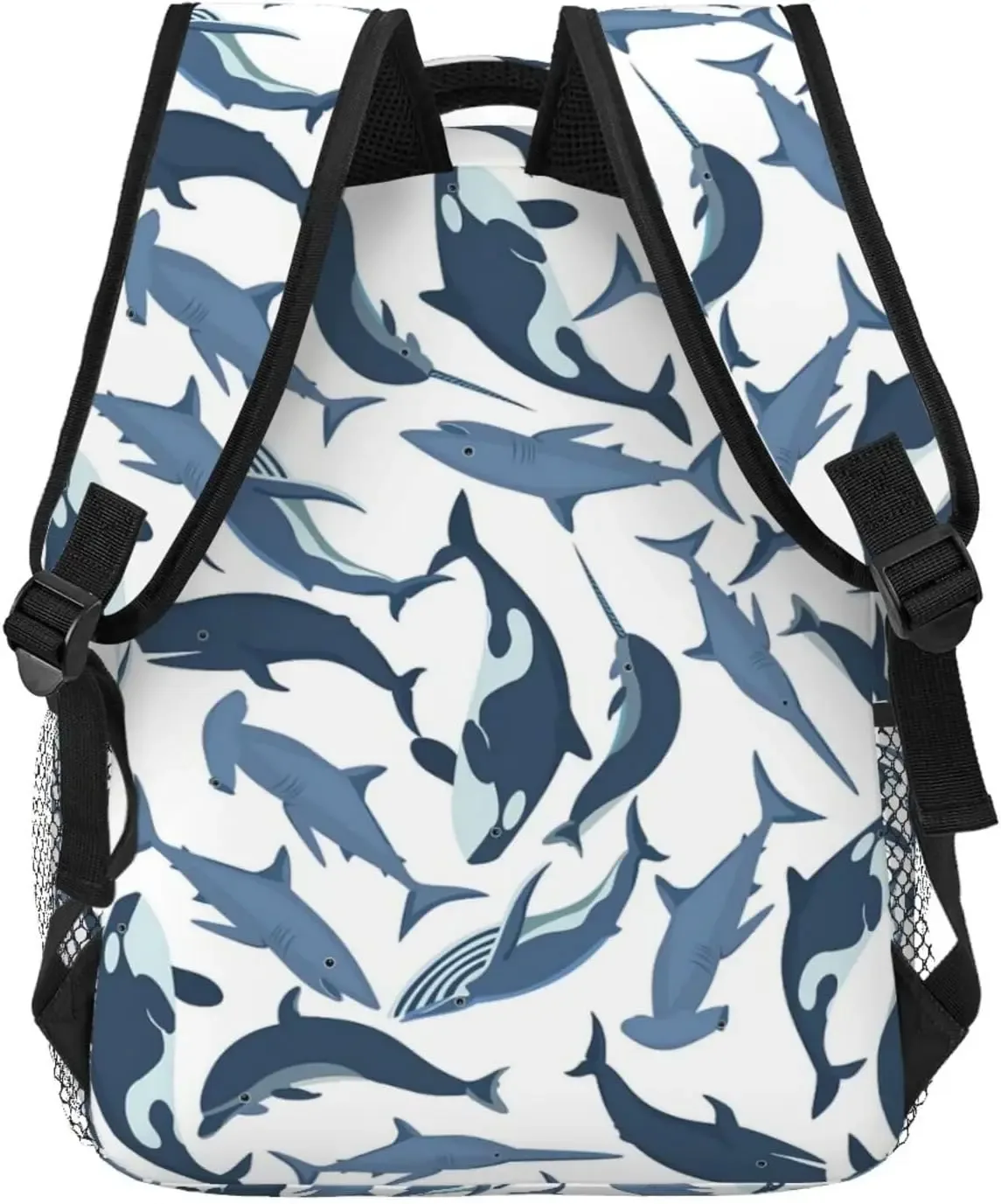 sac à dos shlavabo sharks pour hommes et femmes, sac à dos d'ordinateur, sac à livres, voyage, randonnée, camping, mode