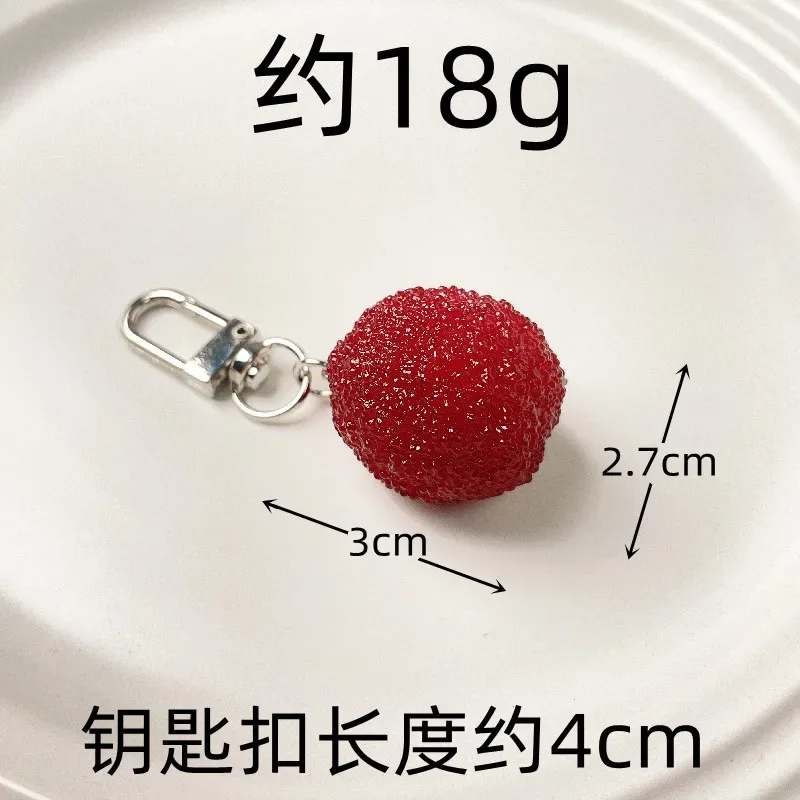porte-clés réaliste en forme de fruit 3d avec fermoir métallique ouvrable pour sac à main, sac à dos, cadeaux d'été et accessoires de tous les jours.