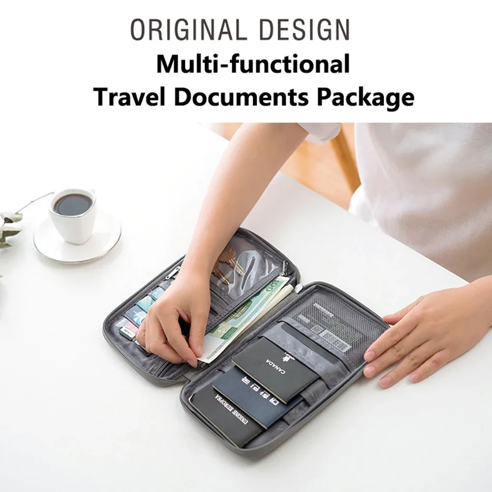porte-passeport étanche, sac de voyage portable, organisateur de passeport multifonctionnel, mallette de documents, sac de rangement pour femmes et hommes