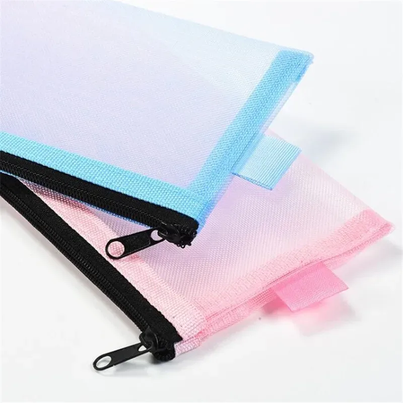 trousse de toilette décontractée avec fermeture éclair pour femme, trousse de maquillage en maille transparente, trousse à cosmétiques de voyage, trousse de maquillage noire, poudres de stockage d'évaluation
