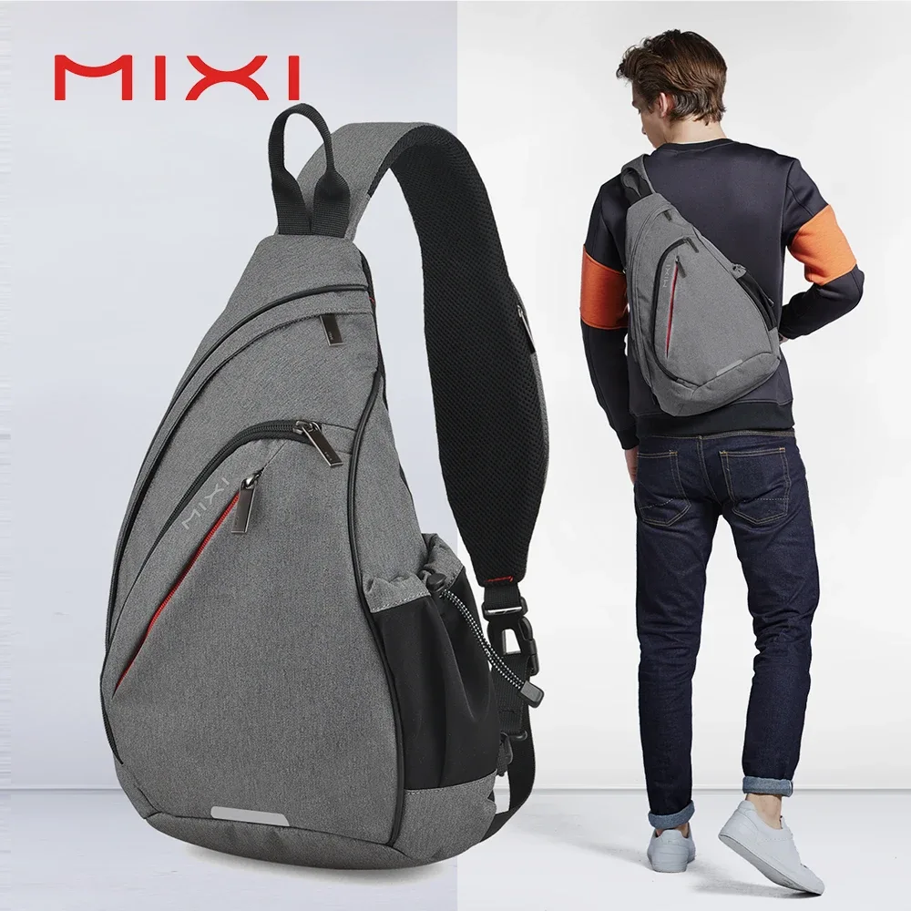 mixi hommes une épaule sac à dos femmes sac à bandoulière bandoulière usb garçons cyclisme sport voyage polyvalent mode étudiant école