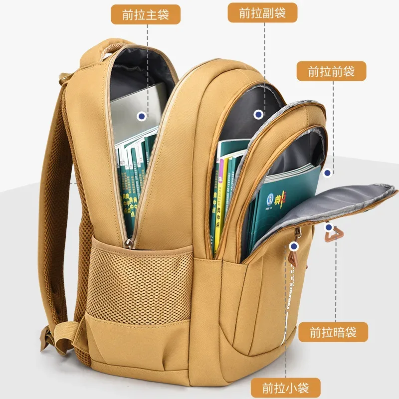 sac dos oxford université camouflage vert gris jaune kaki marron noir bandoulière arquée fermeture éclair compartiment ordinateur portable