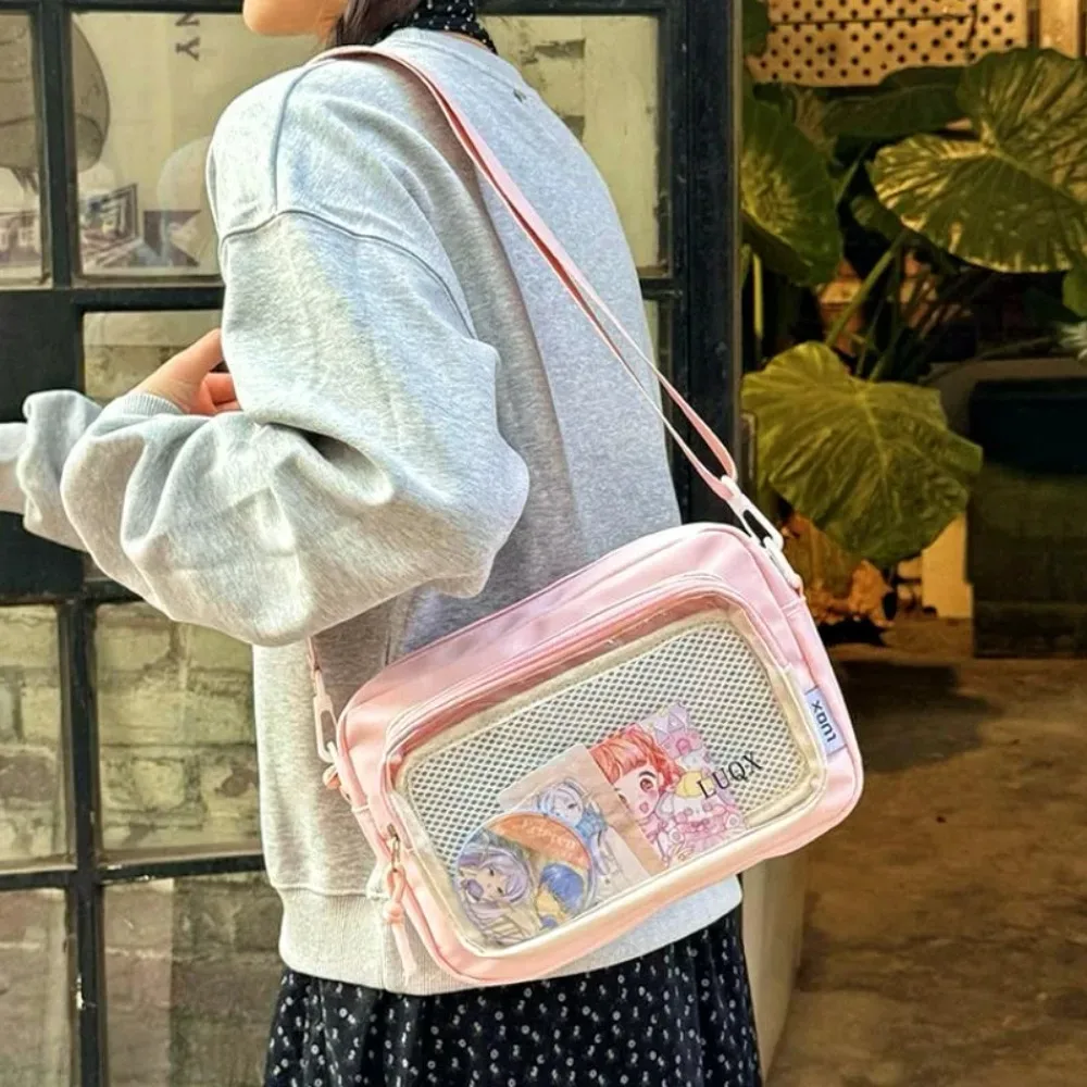 nouveau sac ita mini y2k style anime, sac bandoulière portable pour extérieur, petit sac à bandoulière transparent mignon pour fille, sac de présentation de bandes dessinées diy pour otaku