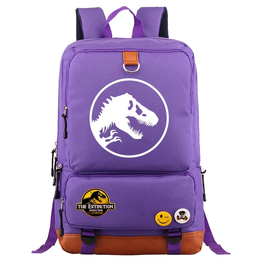 dinosaure jurassic park monde garçon fille enfants retour à l'école livre sacs, femmes adolescents mochila, hommes ordinateur portable étudiant sac à dos