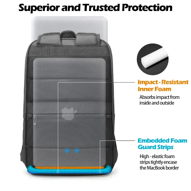 sac à dos pour ordinateur portable bange, nouvelle arrivée, grande capacité, léger, imperméable, 15,6 pouces, pour hommes, adolescents, sac d'école