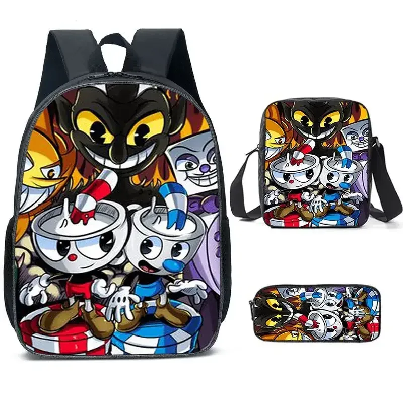 sac dos polyester animaux dessin animé ready wallop bleu marron beige bandoulière arquée poche ouvrante ultra léger école voyage