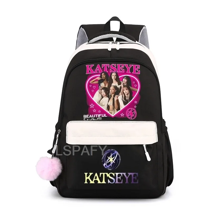 sac à dos pour ordinateur portable katseye funny teenager, sac d'école en toile cool pour femmes, sacs à dos d'étudiant de haute qualité, sac d'école tendance pour filles