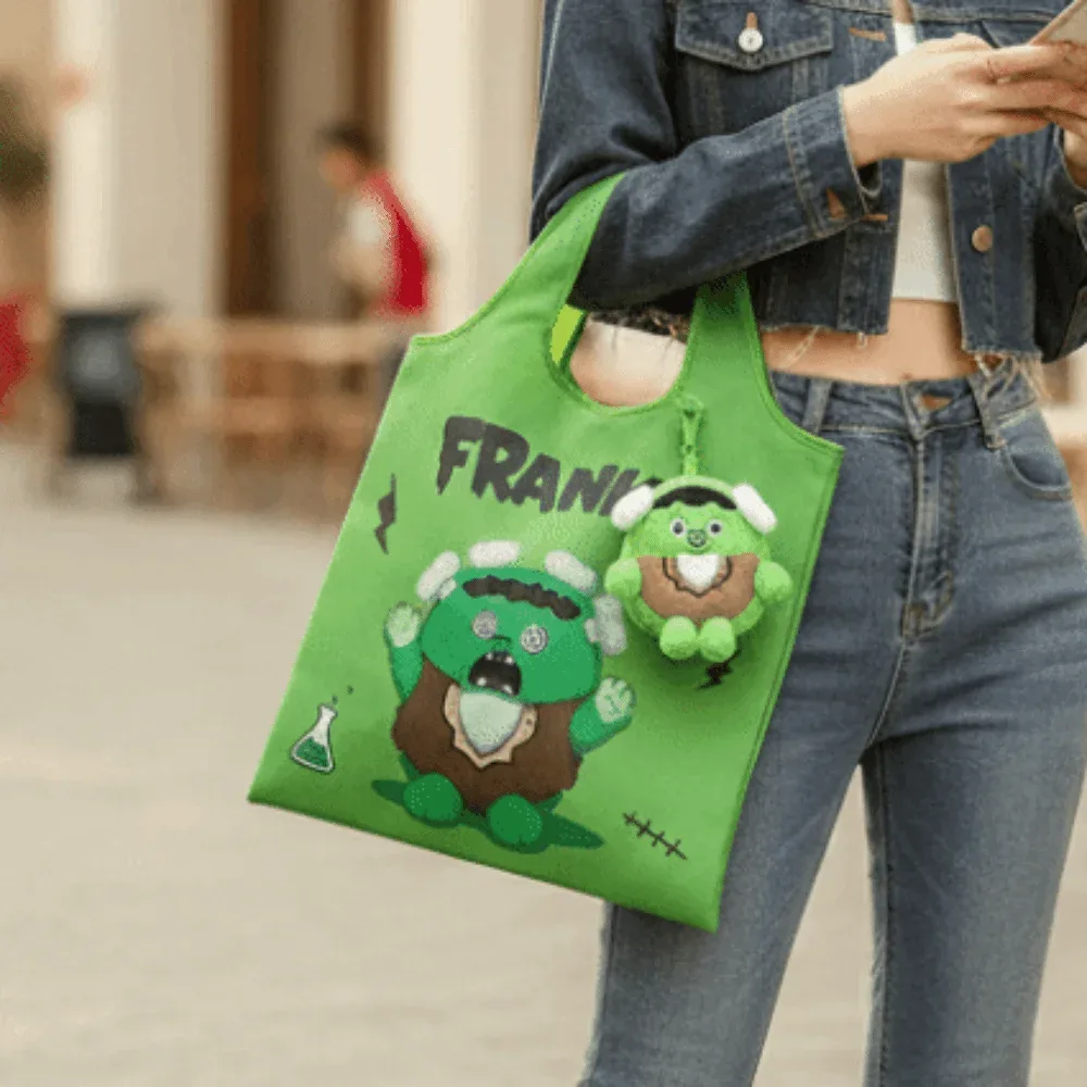 sac fourre-tout d'halloween de couleur unie, mini sac à main de dessin animé peu encombrant, résistant aux déchirures, ultra-léger