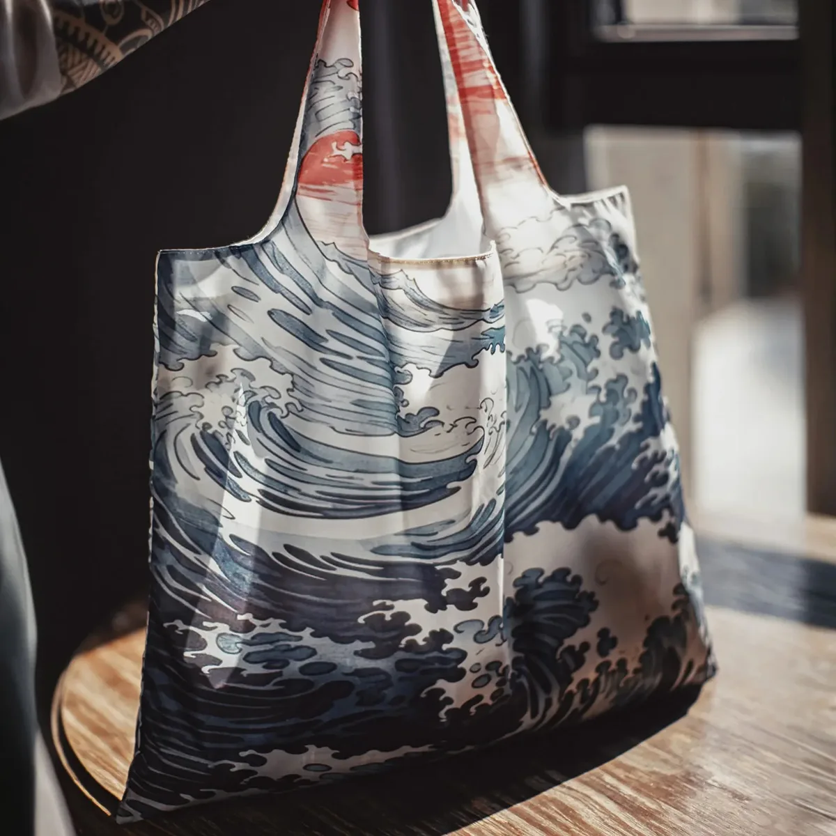 sac fourre-tout pliable maden à imprimé tribal, grande capacité, avec pochette de rangement et sangle confortable pour les trajets quotidiens et les voyages