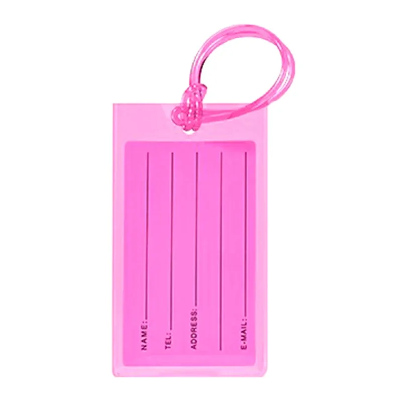étiquette bagage pvc transparent couleur varies voyage identification valise information nom téléphone adresse email lot cinq pièces