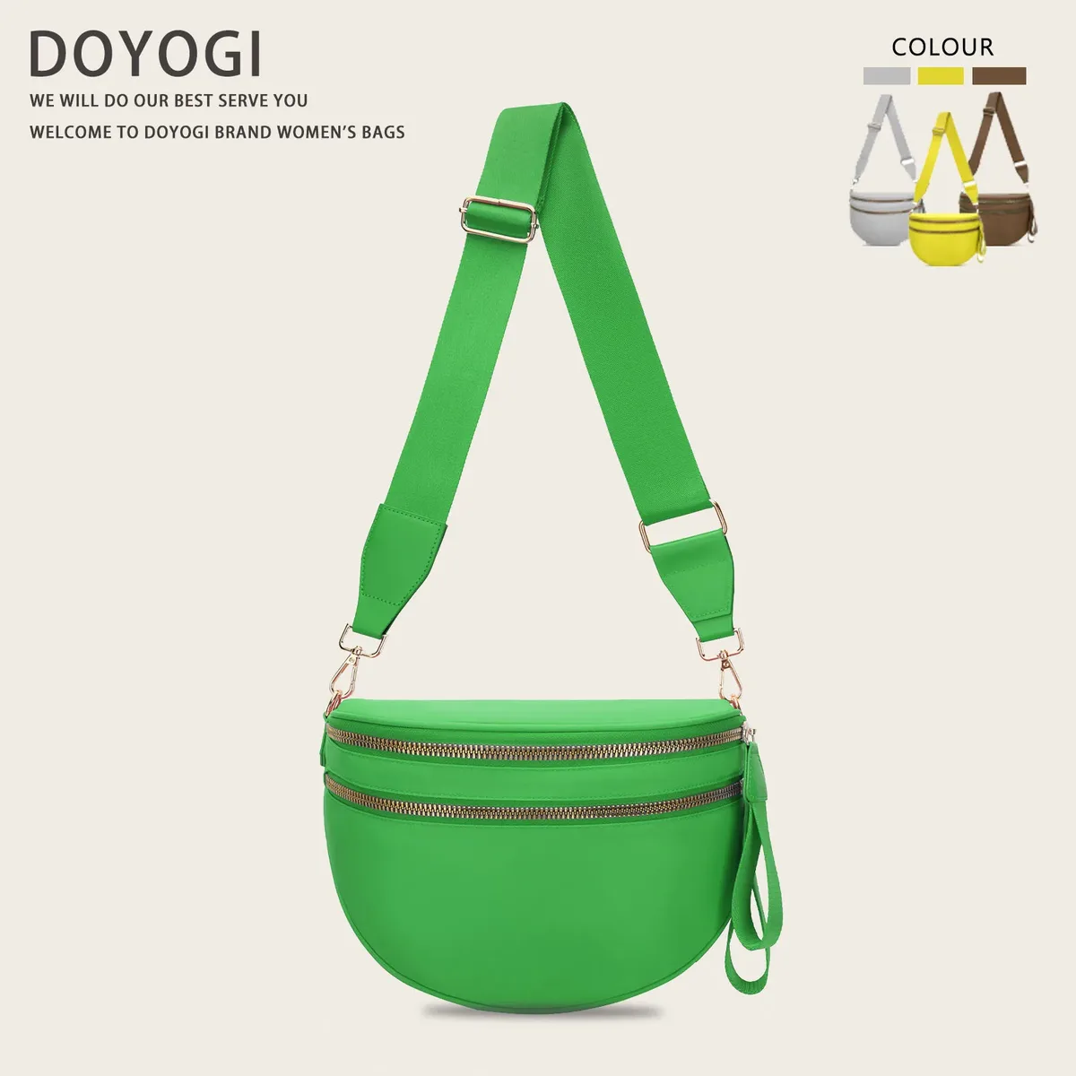 doyogi noir et blanc à carreaux spacieux bum sac sacs à bandoulière pour femmes en nylon essentiels de voyage sac de maman sac à couches pour maman