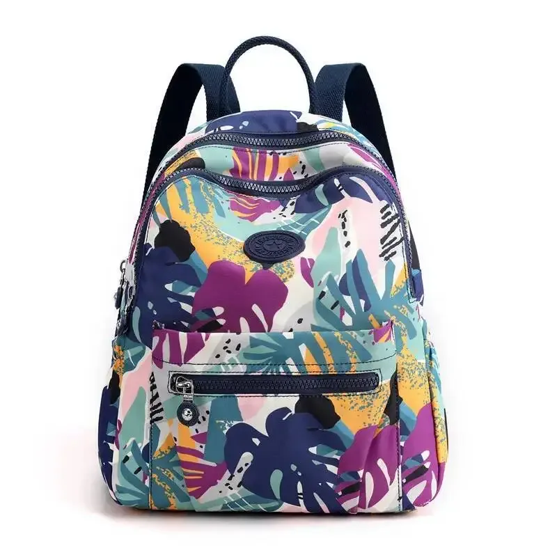 lettre imprimée ultra-léger décontracté petits sacs à bandoulière doubles plus récent mignon sac à dos pour femmes style coréen simple sac de banlieue en nylon