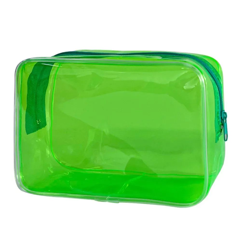 sac à cosmétiques transparent coloré, trousse de maquillage pour femmes, sac de lavage en gelée de pvc, grande capacité, organisateur de cosmétiques de voyage, pochette de maquillage