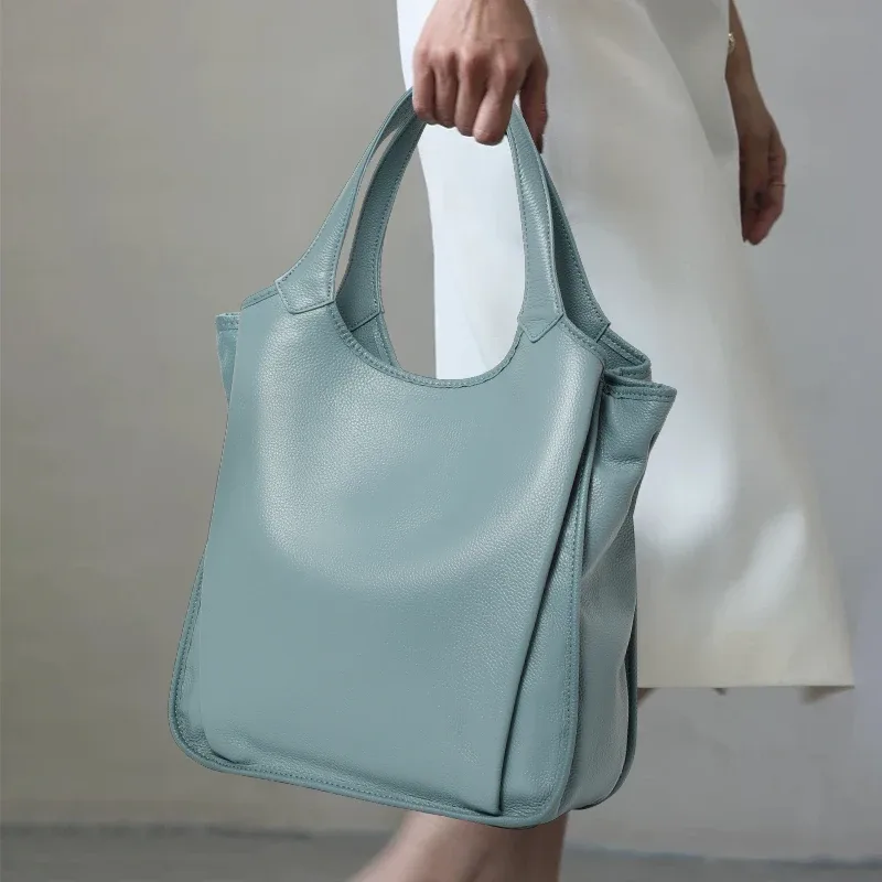 aidrani – sac fourre-tout en cuir de vache véritable pour femmes, sac à bandoulière en cuir souple de grande capacité, sac à main pour le bureau et les déplacements quotidiens