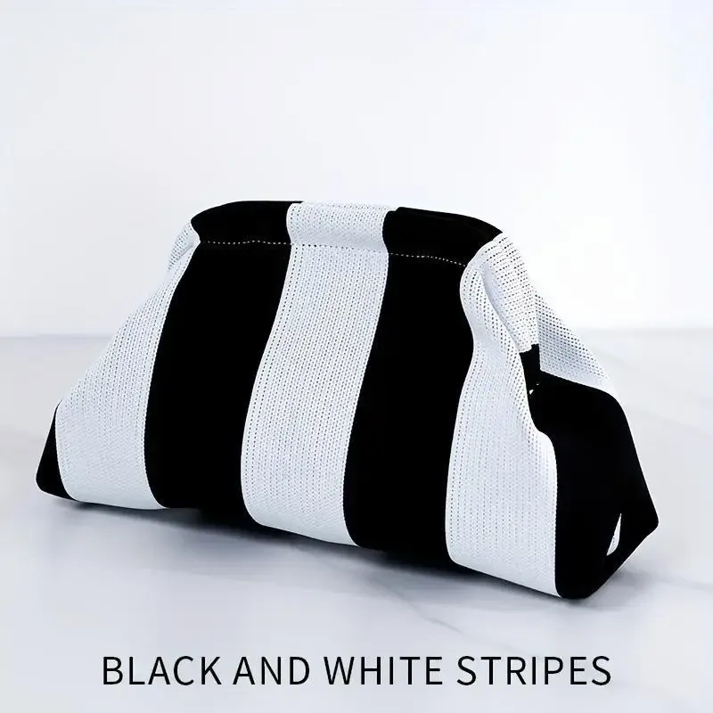 Pochette cosmétique en polyester grande capacité en tissu respirant pour les voyages quotidiens, le shopping, sac décontracté colorblock