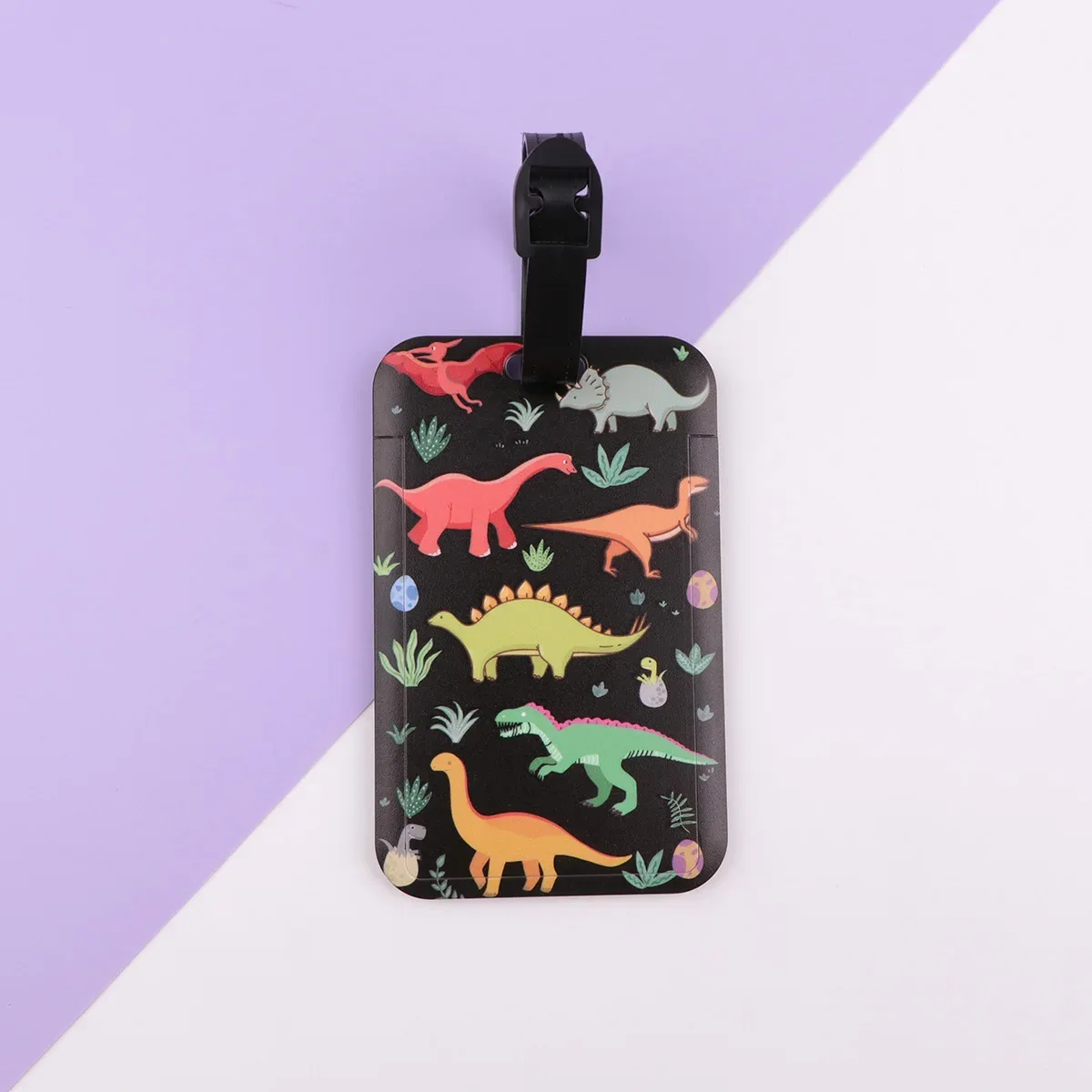 étiquette de bagage en plastique chats mignons, valise dinosaure, sac à dos, liste anti-perte, porte-carte d'identité, accessoires de bagages à la mode, cadeaux