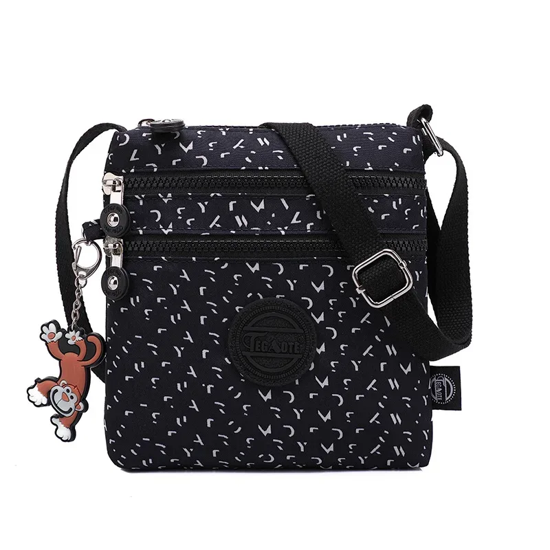 sac à bandoulière en nylon imperméable pour femme, sac à main initié, sacs de messager, cartable de voyage léger pour fille, livres de poche