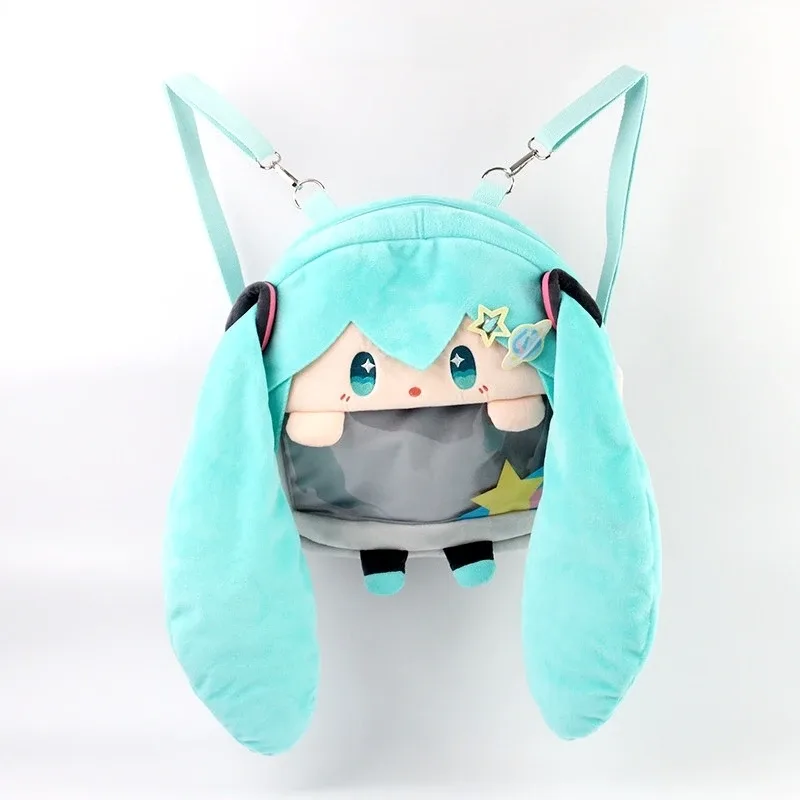 sac à dos en peluche doux hatsune miku, sac à personnage d'anime kawaii, itabag, adorable sac à bandoulière de dessin animé pour les fans, usage quotidien