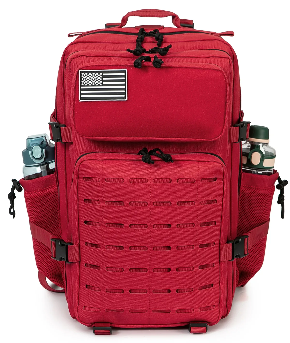sac à dos tactique robuste 25l/45l pour hommes et femmes, idéal pour la gym, l'école, le camping, les voyages et les trajets quotidiens, avec double porte-gobelets