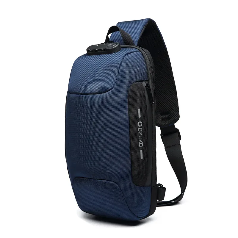sac bandoulière antivol ozuko 2026 pour homme – sacoche de poitrine étanche pour courts trajets