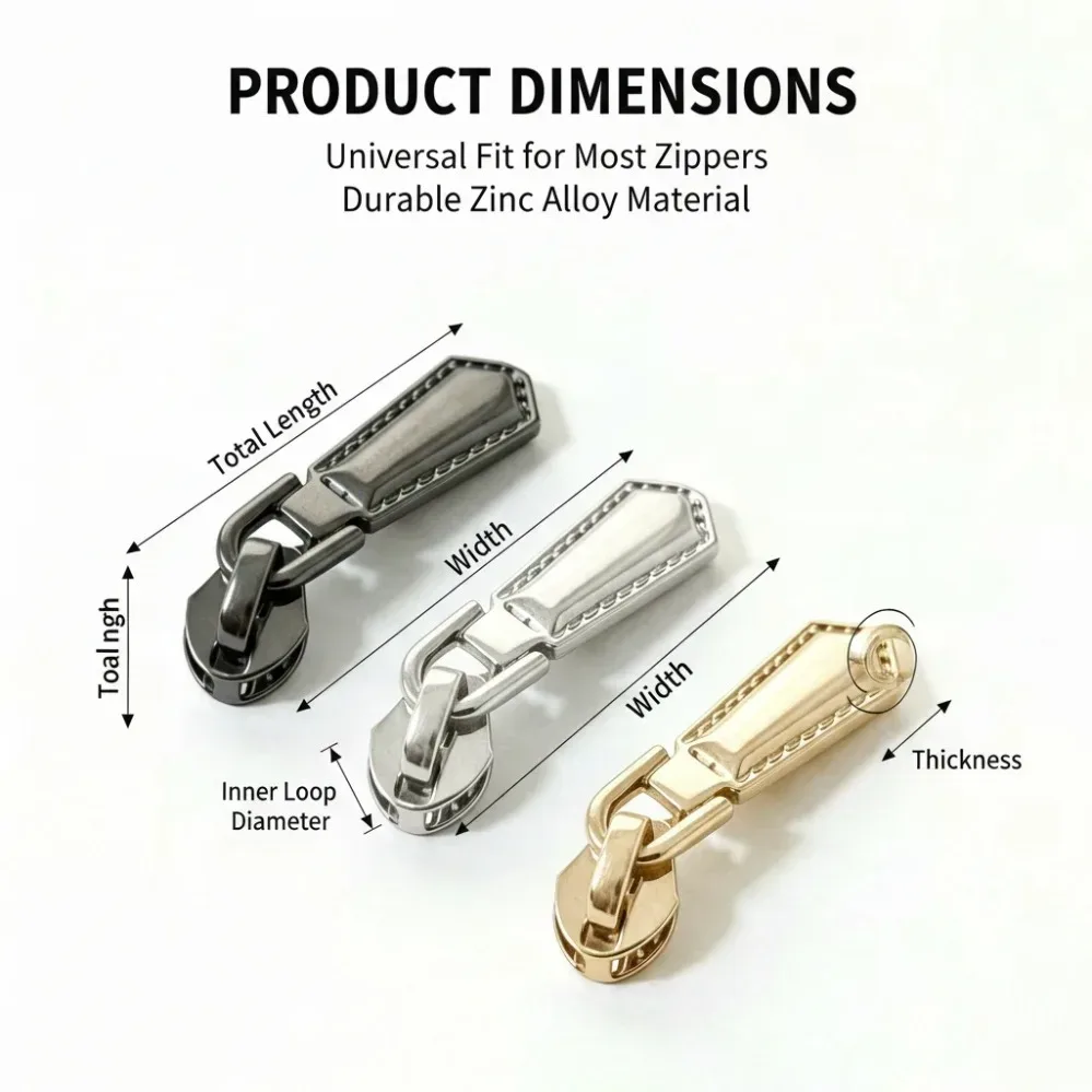 5/200/300pcs 3 # glissières de fermeture éclair en nylon, tirettes de remplacement pour sacs et vêtements, kit de réparation de fermetures éclair, accessoires de couture