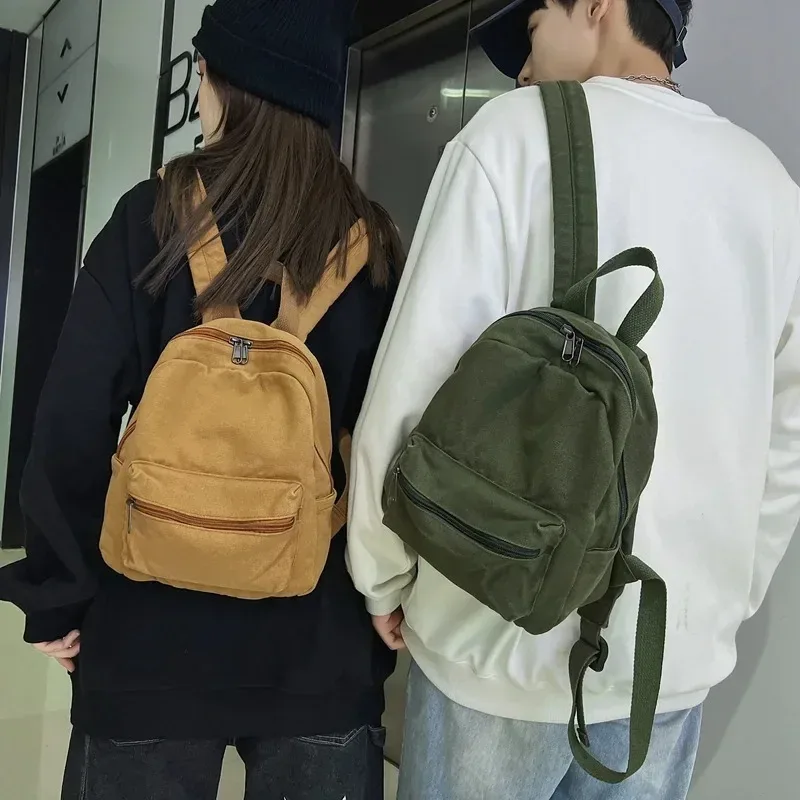 petit sac à dos vintage en toile, simple, unisexe, pour femmes et hommes, pour adolescentes, jeunes dames, couleur unie, mini, nouvelle collection 2022