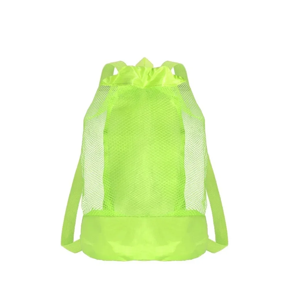 sac à dos de plage résistant au sable, fermeture à cordon, sac de plage en maille extra-large, bretelles réglables, sac de collecte de coque, sac de voyage