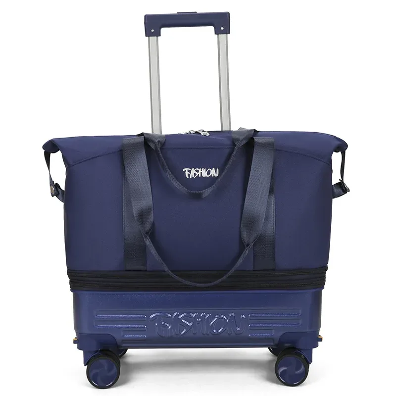 sac de voyage léger avec roues multidirectionnelles, rangement compact, sac à bagages pour les voyages courts et les déplacements professionnels