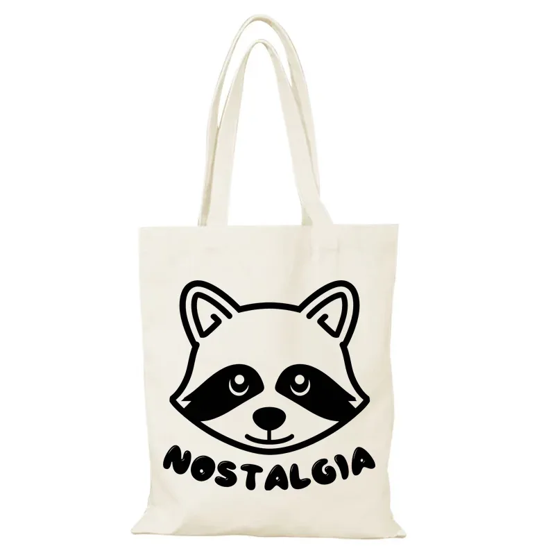 mignon toile sac fourre-tout loisirs eco sac caractère nouveaux sacs à main sacs en tissu femmes sac à main shopper shopping plage épaule pliable