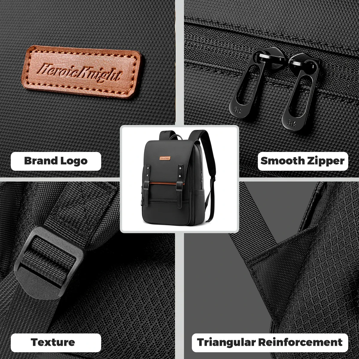 hk – sac à dos vintage pour hommes, sac à dos pour ordinateur portable de 15.6 pouces avec rabat magnétique, sac de voyage étanche, sac à dos pour collège, sac à dos de jour