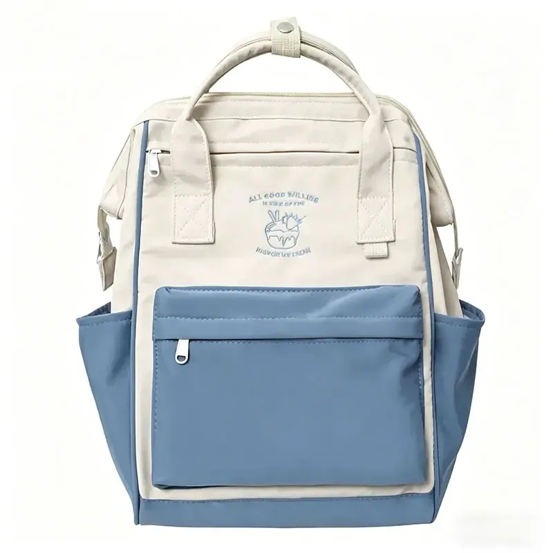 sac à dos imperméable tendance japonaise, assorti aux couleurs, pour femmes et filles, grande capacité, pour les voyages de loisirs, les week-ends sportifs, le sport