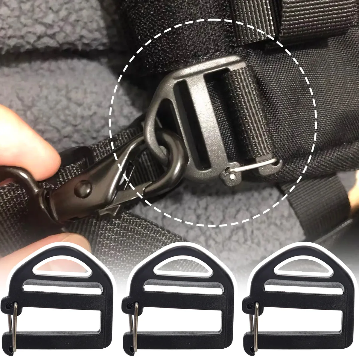 boucle coulissante réglable en métal noir en forme de g pour collier de chien, quincaillerie pour la fabrication de sangles de sacs à main, sacs à dos et sangles en toile