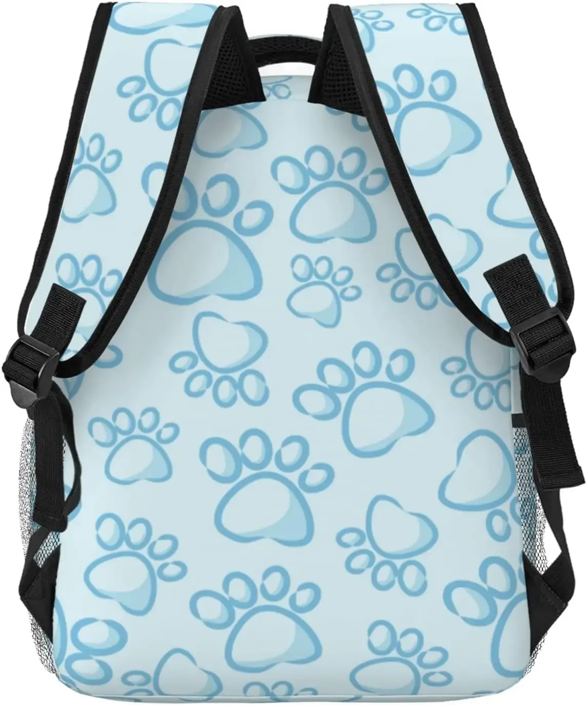 sac à dos léger à imprimé patte de chien bleu pour hommes et femmes, sac à livres universitaire, sac à dos de voyage décontracté, sac à dos pour ordinateur portable, mignon