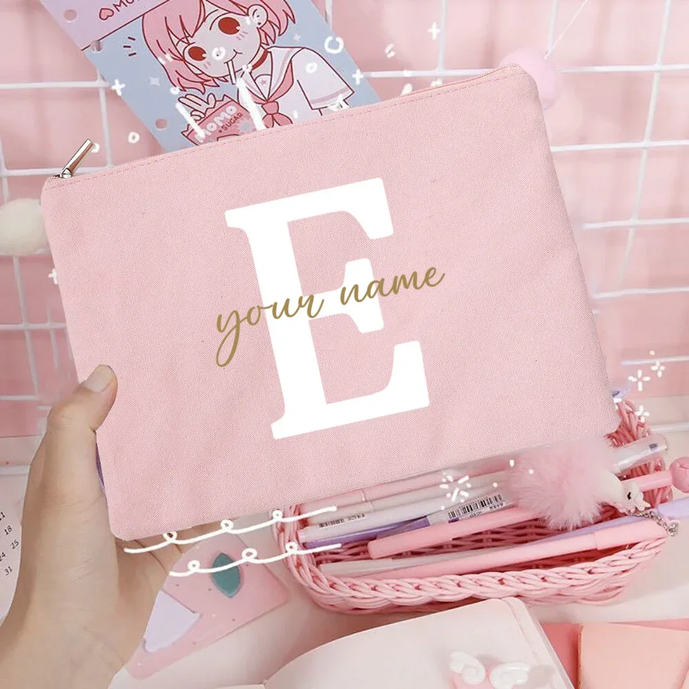 sacs à cosmétiques de demoiselle d'honneur avec nom personnalisé, trousse de maquillage pour filles, pochette de toilette de voyage, cadeaux d'anniversaire de mariage pour elle