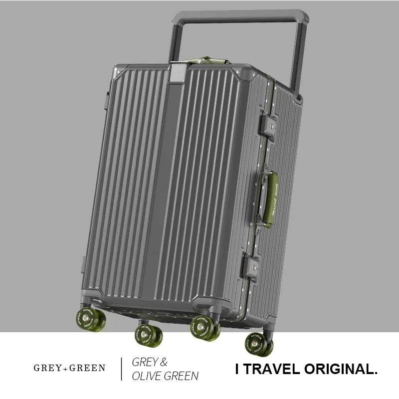 bunnyfly valise large poignée valise de voyage hommes 20 24 bagage à main femmes pc cadre en aluminium boîtier de chariot