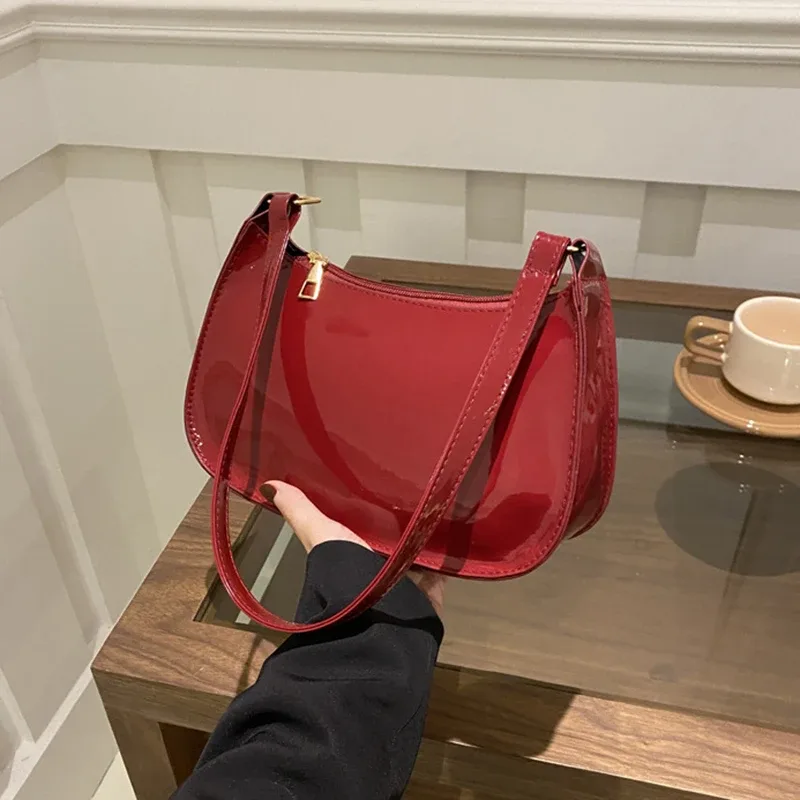 sac à bandoulière rétro en cuir pu de couleur unie, sacs à main à la mode pour femmes, sac sous les bras hobos de styliste décontracté