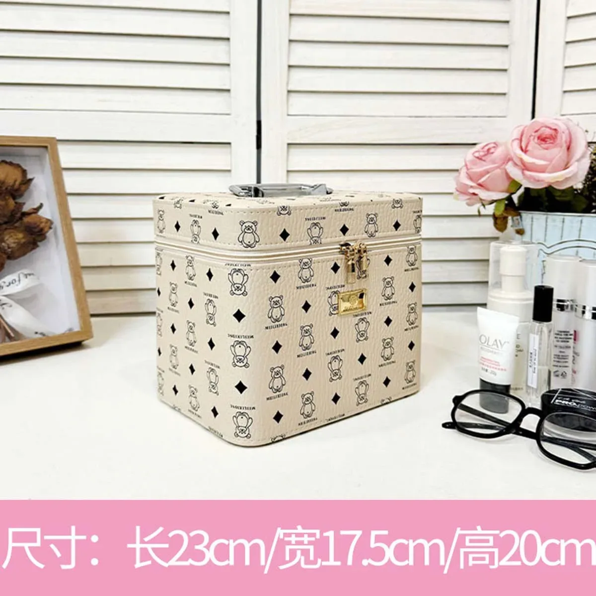 trousse de maquillage chancelier avancée, haute qualité, grande capacité, portable, boîte de rangement de cosmétiques, valise de voyage spéciale, mode, nouveau