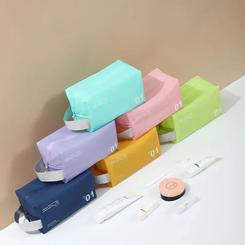 trousse de toilette octogonale en pvc, sac de rangement de voyage pour cosmétiques, sac de natation étanche, trousse de maquillage couleur bonbon