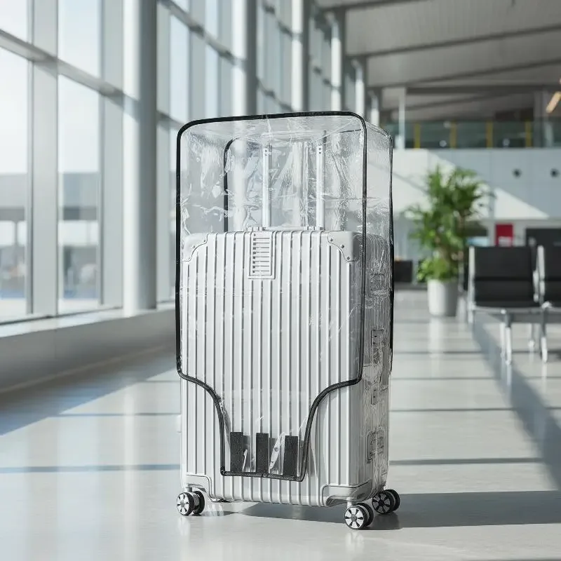 housse de protection transparente pour bagages de voyage, imperméable, anti-poussière, pour valise de 18 à 30 pouces