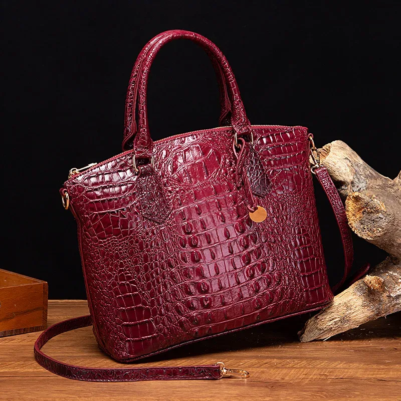 sac à bandoulière en cuir gaufré croco grande capacité, sac à main de luxe ombré pour femme, sac de voyage, cadeau
