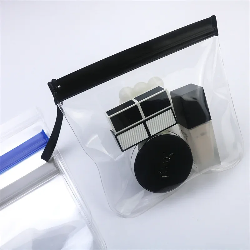pochette cosmétique eva transparente boîte fermeture éclair décontracté solide marque noir marron bleu beige doré rose gris orange kaki rouge blanc vert voyage protection