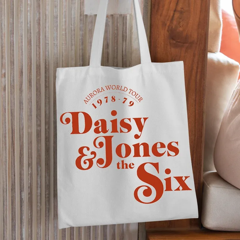 destroy andrjones and the six band merch, aurora world tour tote bag, concert tour city tote bag