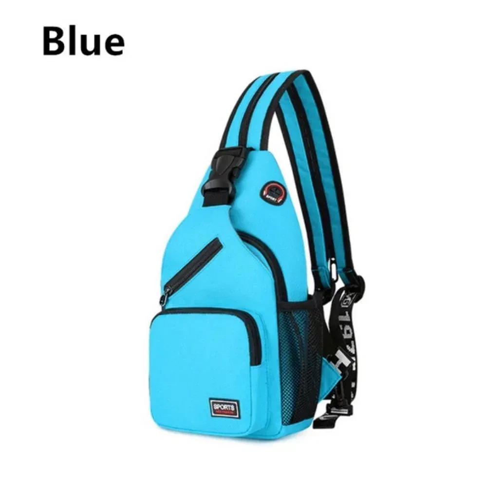 kismis messager épaule multi-fonctionnel hommes et femmes sac à dos sac de poitrine sac à dos de voyage avec trou pour casque